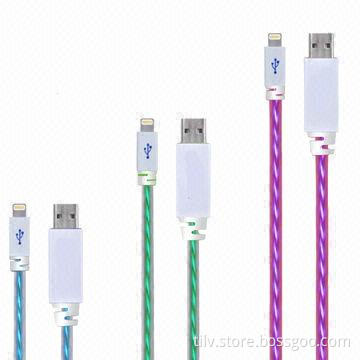 Newest USB LED Light Visible USB Charger Cable for iPhone
